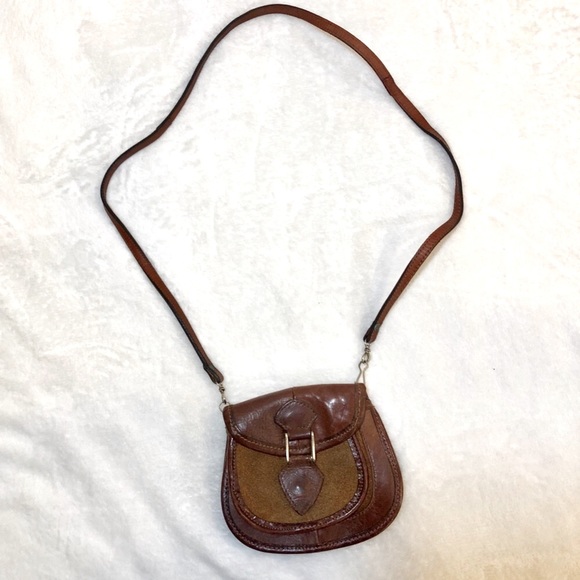 Vintage Eberle Brazil Brown Leather Mini Crossbody - Picture 2 of 8